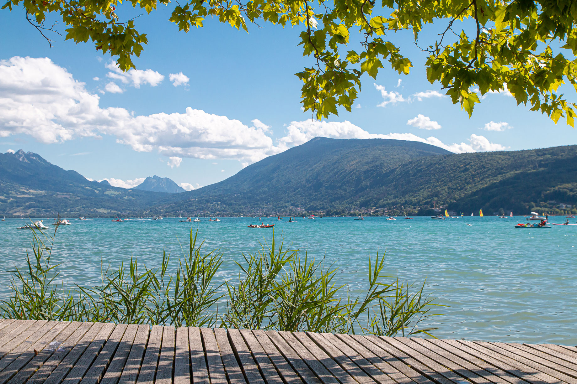 Lake Annecy from Annecy-le-Vieux — return section of the cycle circuit