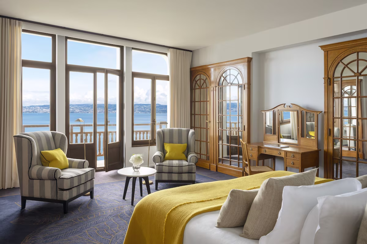 Chambre de l'hôtel Royal Evian