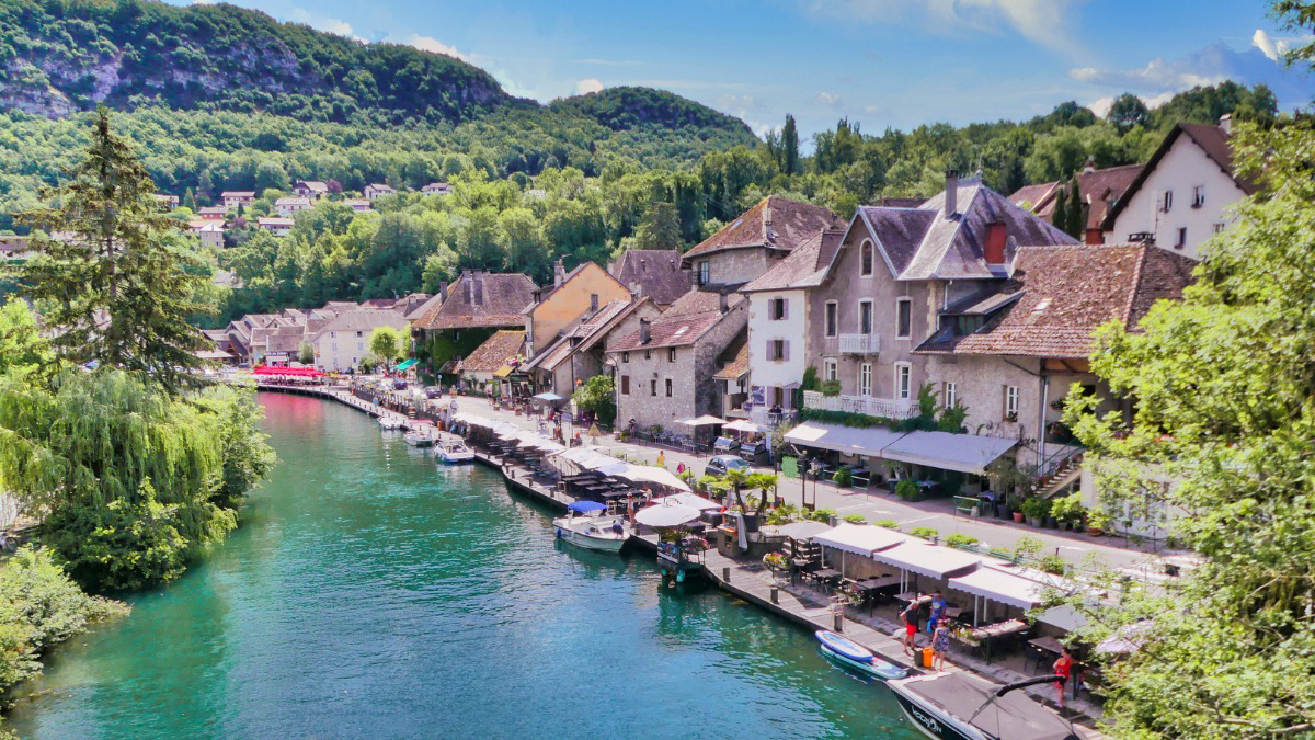 Chanaz village and the Canal de Savières — Savoie