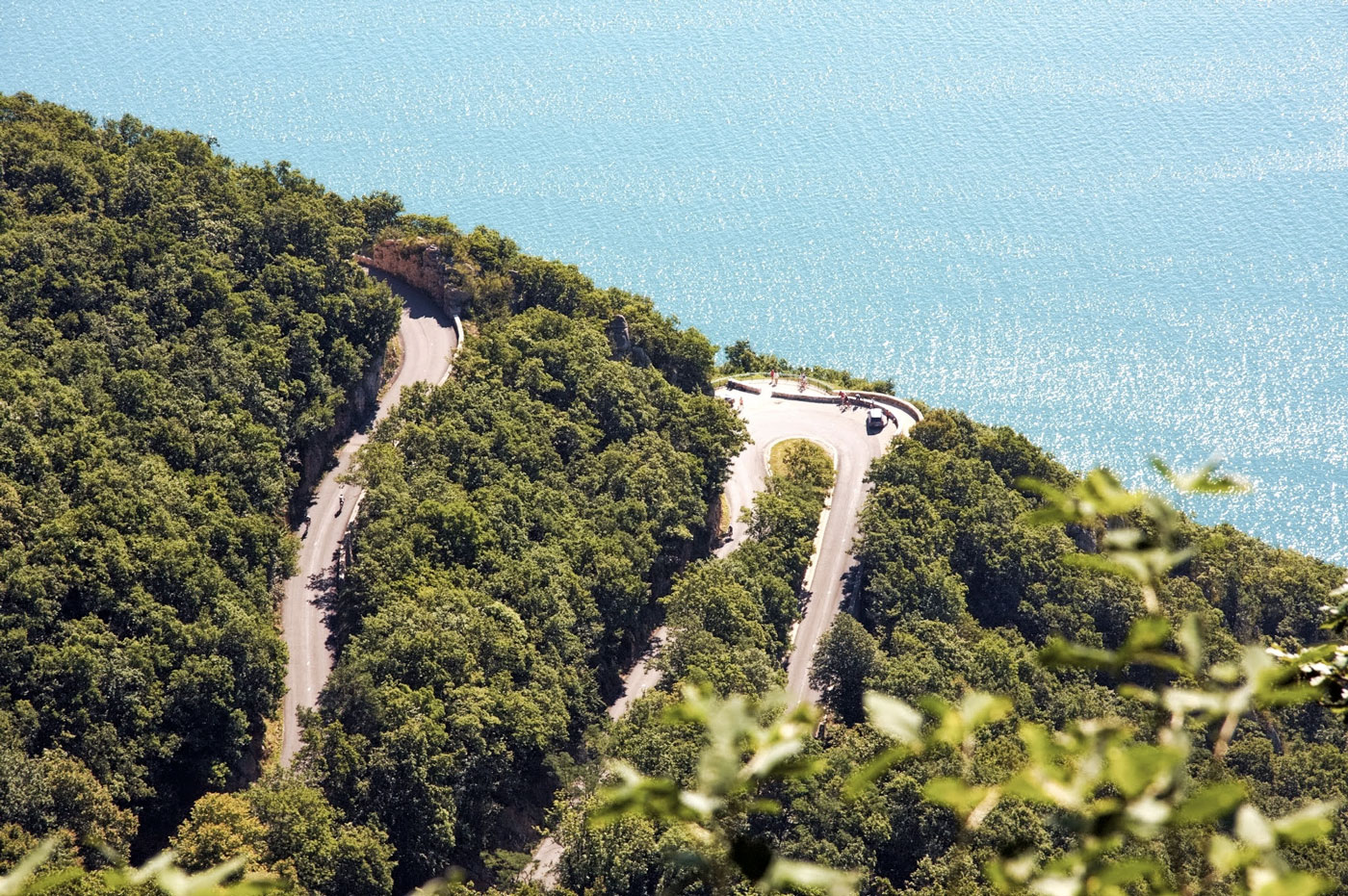 Lac du Bourget from Roc du Cornillon via ferrata — Col du Chat, Savoie