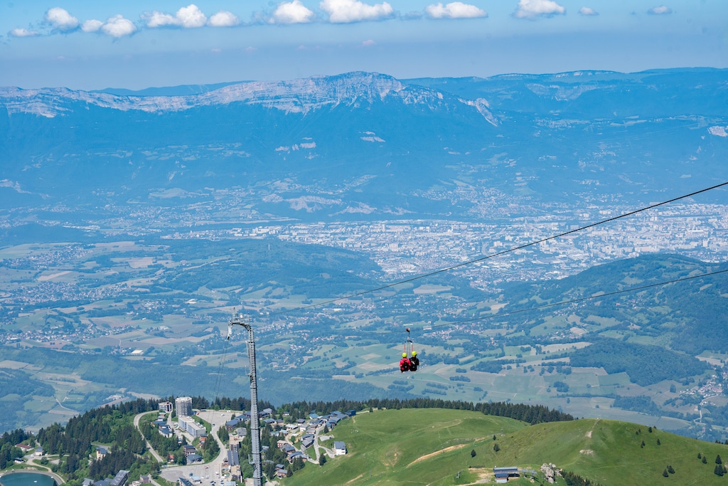 Chamrousse Adrénaline Park zip line — 1,942 m from the Croix de Chamrousse summit
