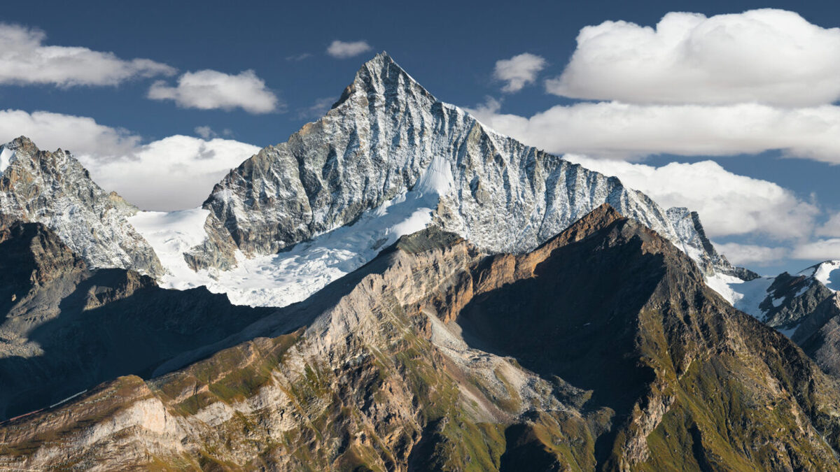 The Weisshorn is one of the highest peaks in the Alps