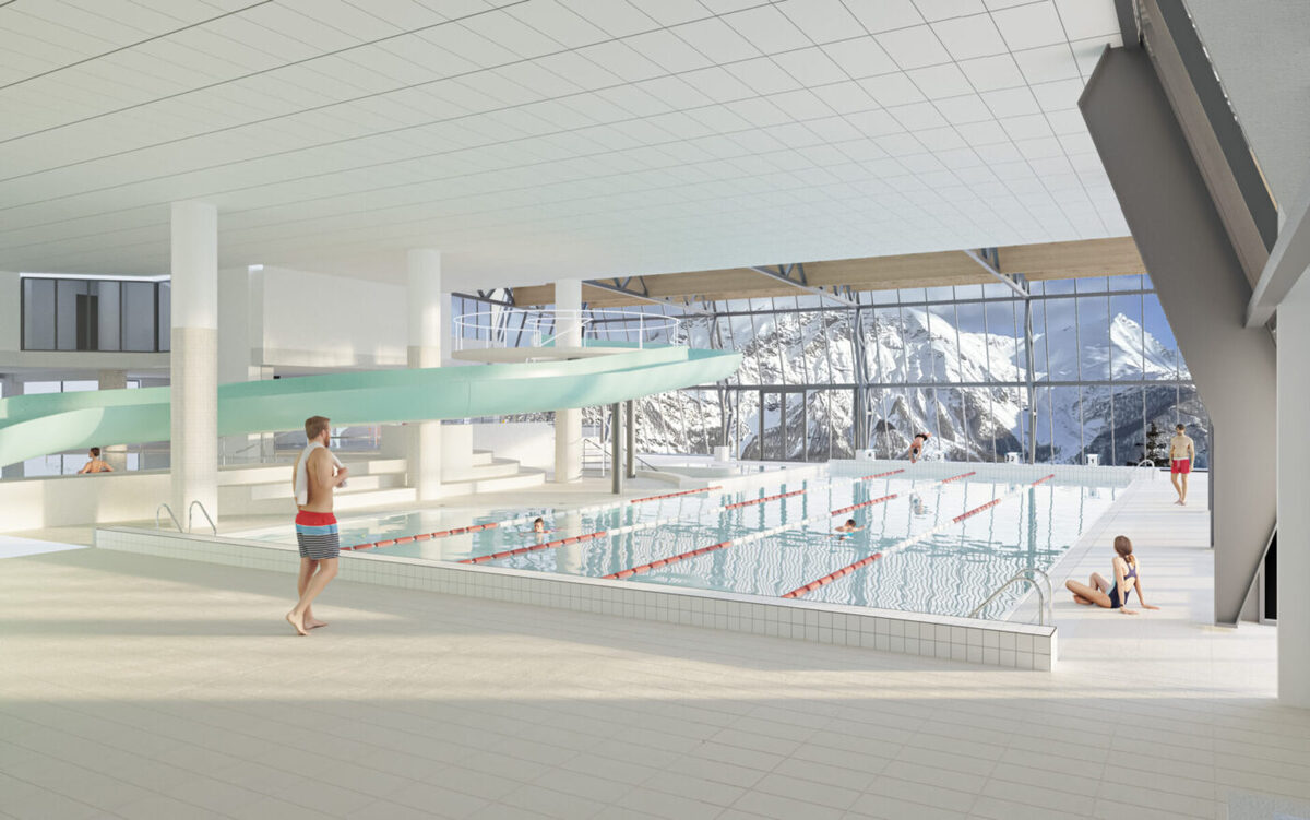 Swimming pool at Orcières Arena 1850